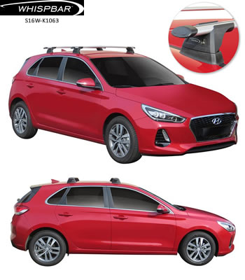 Hyundai i30 hatchback Yakima whispbar roof rack